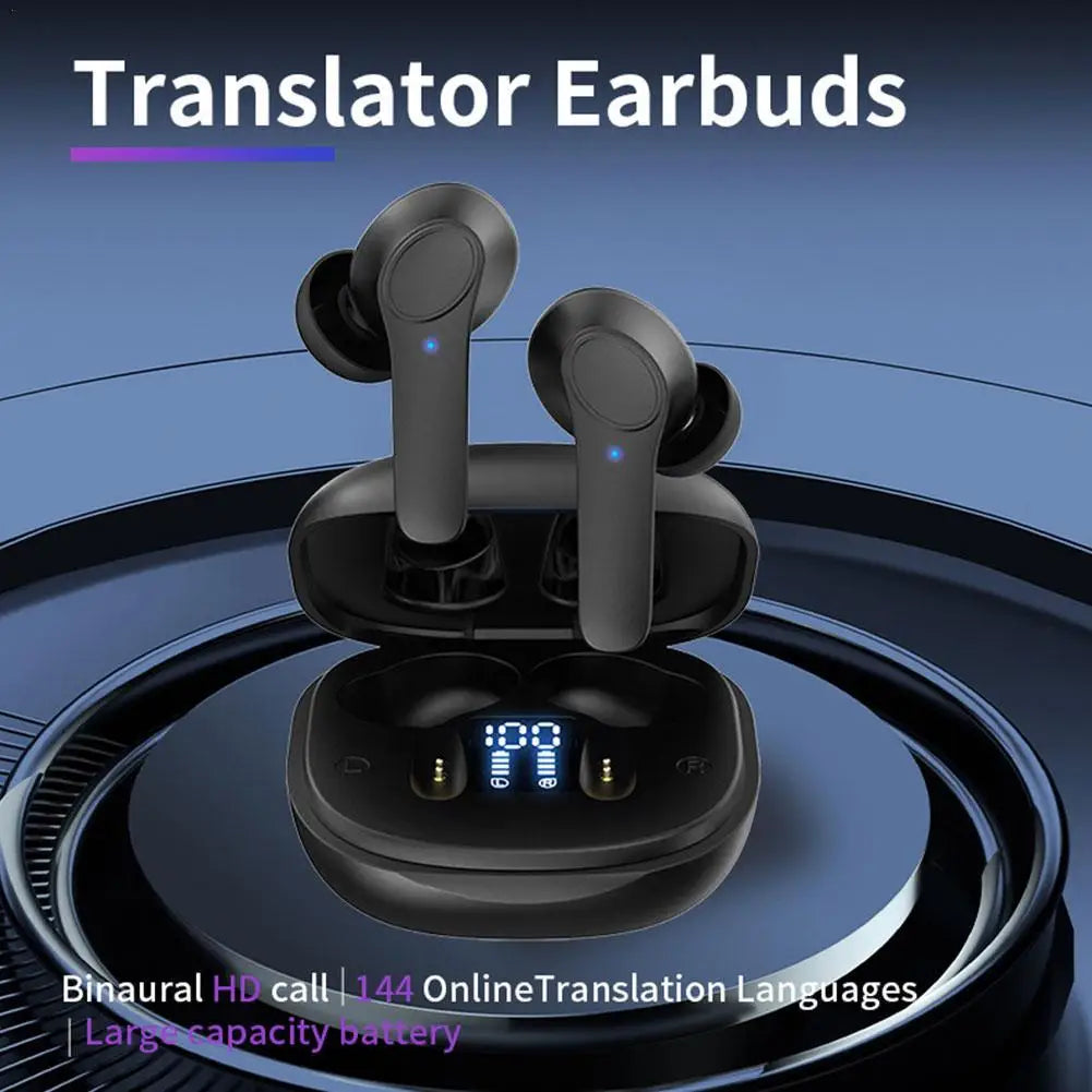 144 Languages Smart Translate Earbuds Real Time Voice Translator Support Online Offline 4 Translation Mode 98% Accuracy