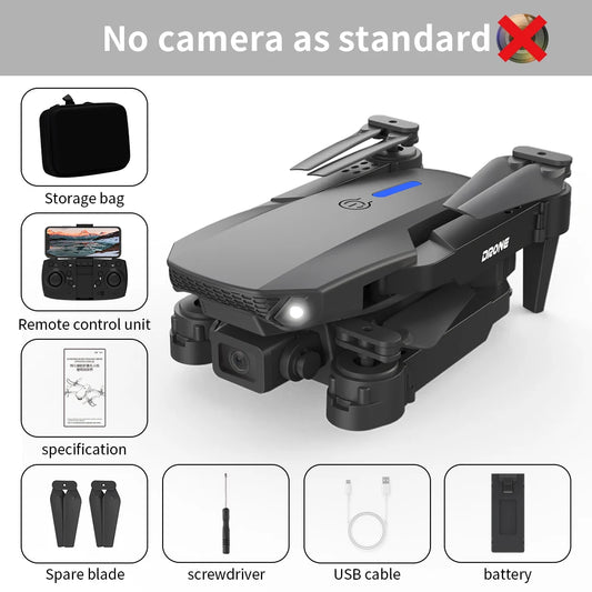 2024 New E88 Pro WIFI FPV Drone Wide Angle HD 4K 1080P Dual-Camera Height Hold RC Foldable Quadcopter Drone Helicopter Toys Gift