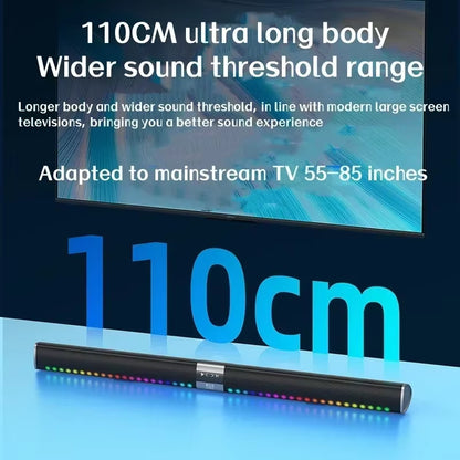 350W High Power Soundbar Home Theater Bluetooth Speaker 4 Speakers 4 Diaphragms 8 Units Produce Sound 110Cm Long Speakers for PC