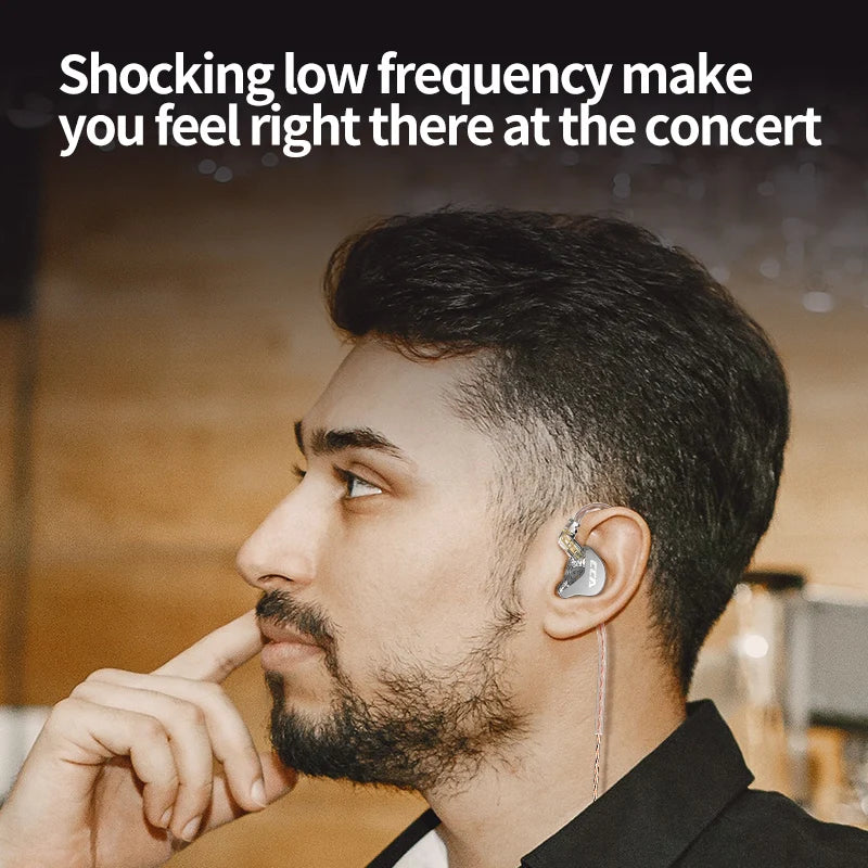 CRA Subwoofer Earphones Hifi Headphones Monitor Headphones Noise Cancellation Sports Game Player Earplug Headphones KZ ZEX P
