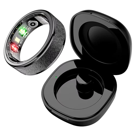 2024  R10 Smart Ring Men Women, Smartring with Charging Case, Health and Sleep Monitor, 5ATM Waterproof for Xiaomi Phone