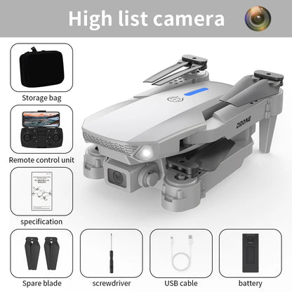 2024 New E88 Pro WIFI FPV Drone Wide Angle HD 4K 1080P Dual-Camera Height Hold RC Foldable Quadcopter Drone Helicopter Toys Gift