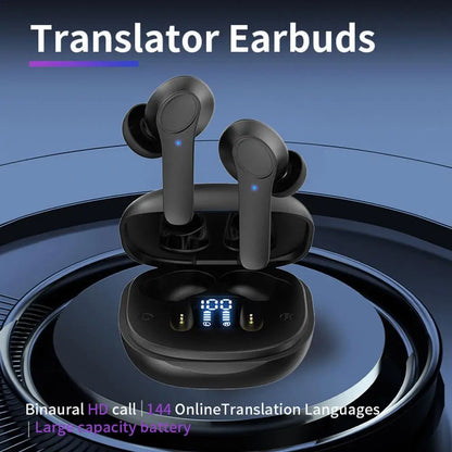 144 Languages Smart Translate Earbuds Real Time Voice Translator Support Online Offline 4 Translation Mode 98% Accuracy