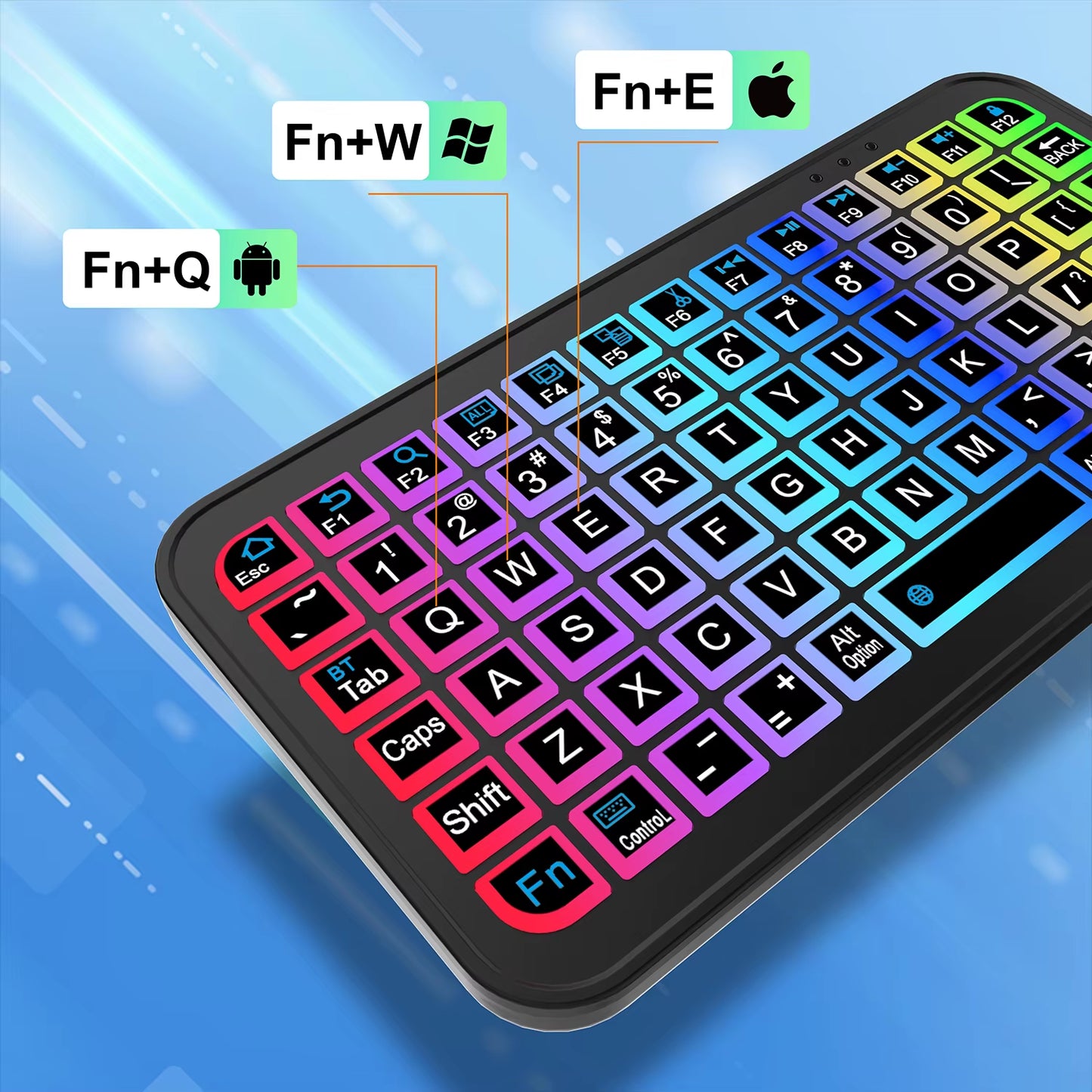 Bluetooth 5.2 Keyboard Wireless Keyboard Silicone Mute Keyboard MultiFunction Button Mini Keyboard for Windows Android IOS