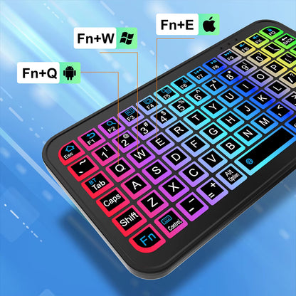Bluetooth 5.2 Keyboard Wireless Keyboard Silicone Mute Keyboard MultiFunction Button Mini Keyboard for Windows Android IOS