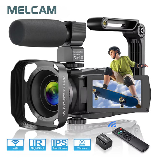 4K Video Camera Camcorder 48MP UHD Wifi IR Night Vision Vlogging Camera for Youtube 16X Digital Zoom Touch Screen Camera