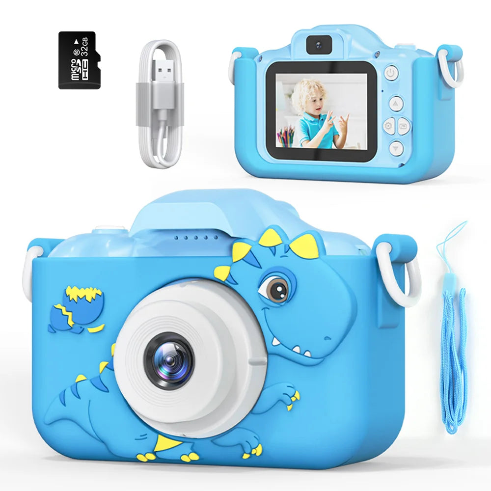 Children Digital Cameras with 32G Card Dual Cameras Photography Video Camera Boy Girl Birthday Gift Educational Toys for Kids