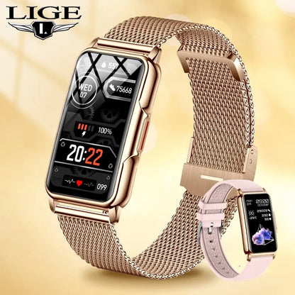 Smart Watch Women Full Touch Screen Bluetooth Call IP67 Waterproof Sports Fitness Tracker Smartwatch Women