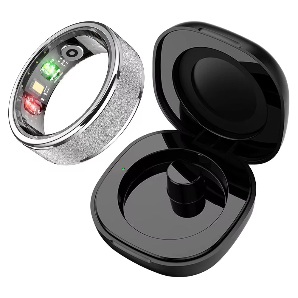2024  R10 Smart Ring Men Women, Smartring with Charging Case, Health and Sleep Monitor, 5ATM Waterproof for Xiaomi Phone