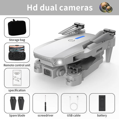 2024 New E88 Pro WIFI FPV Drone Wide Angle HD 4K 1080P Dual-Camera Height Hold RC Foldable Quadcopter Drone Helicopter Toys Gift