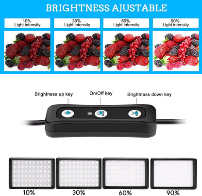 LED Photography Video Light Panel Lighting Photo Studio Lamp Kit with Tripod Stand RGB Filters for Shoot Live Streaming Youbube