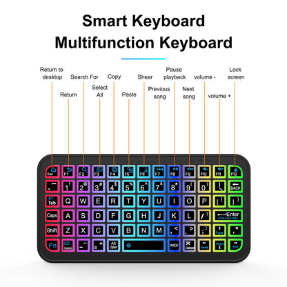 Bluetooth 5.2 Keyboard Wireless Keyboard Silicone Mute Keyboard MultiFunction Button Mini Keyboard for Windows Android IOS