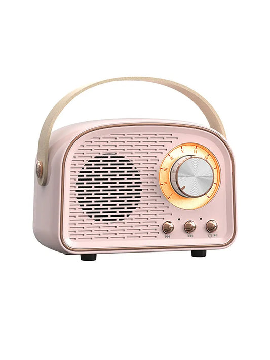 Mini Retro Bluetooth Portable Speaker with Radio , Outdoor Wireless Stereo, MP3 Player for Iphone Android Support TF Card USB