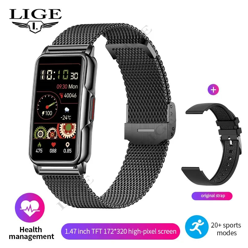 Smart Watch Women Full Touch Screen Bluetooth Call IP67 Waterproof Sports Fitness Tracker Smartwatch Women