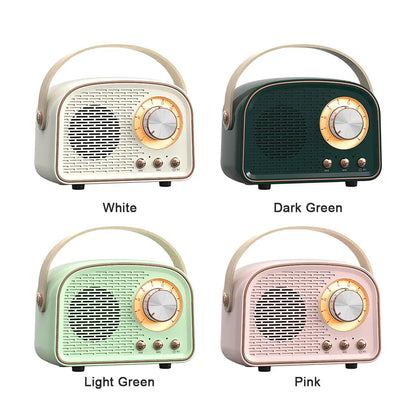 Mini Retro Bluetooth Portable Speaker with Radio , Outdoor Wireless Stereo, MP3 Player for Iphone Android Support TF Card USB