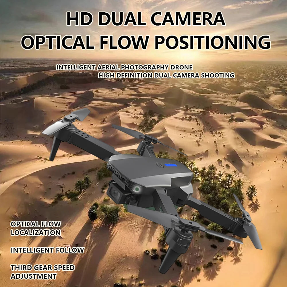 2024 New E88 Pro WIFI FPV Drone Wide Angle HD 4K 1080P Dual-Camera Height Hold RC Foldable Quadcopter Drone Helicopter Toys Gift