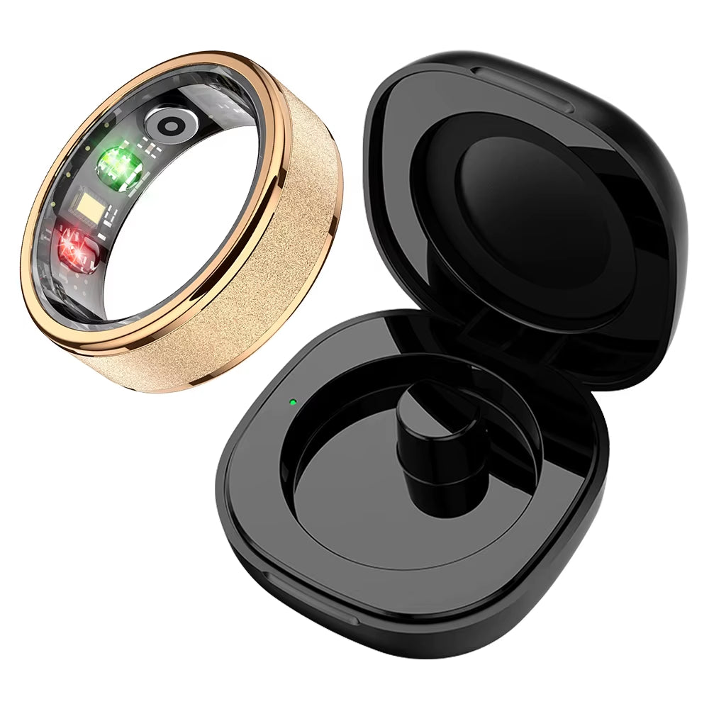 2024  R10 Smart Ring Men Women, Smartring with Charging Case, Health and Sleep Monitor, 5ATM Waterproof for Xiaomi Phone