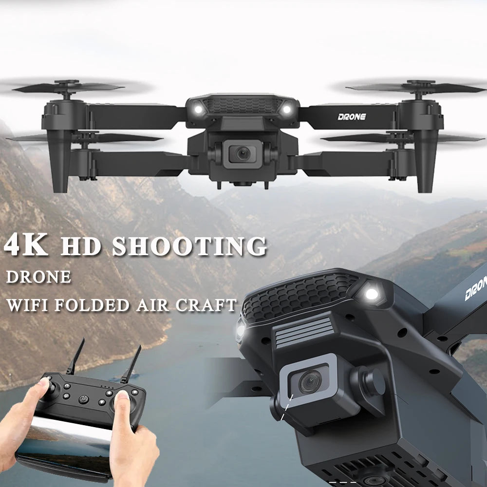 2024 New E88 Pro WIFI FPV Drone Wide Angle HD 4K 1080P Dual-Camera Height Hold RC Foldable Quadcopter Drone Helicopter Toys Gift