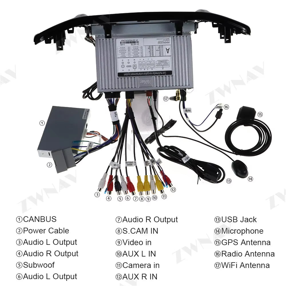 13.6" Android 11 Tesla Style for Jeep Grand Cherokee 2010 2011 2012 - 2020 GPS Navigation with DSP Carplay Car Multimedia Player